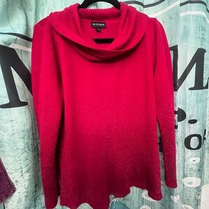 I.N. Studio Vibrant Red Cowl Neck Sweater